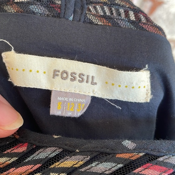 Fossil Navy Blue Dress with Colorful Accents - Picture 9 of 9
